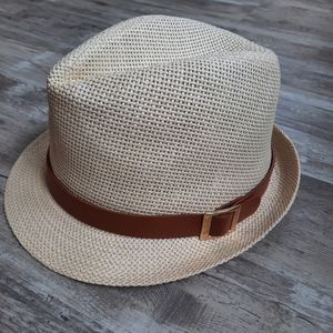 Faded Glory straw fedora, tan, one size